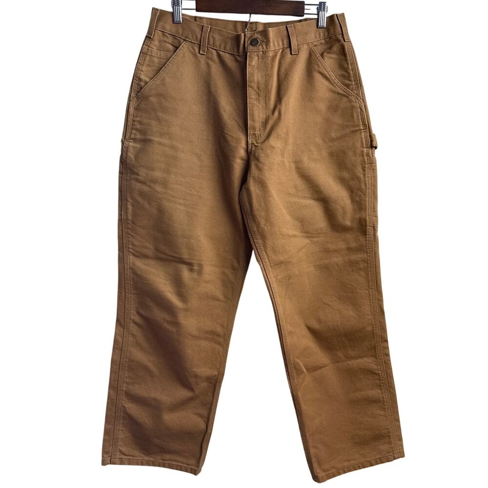 Vintage Carhartt Carpenter Work Pants 42X30 Brown Washed Duck Canvas Relaxed Fit